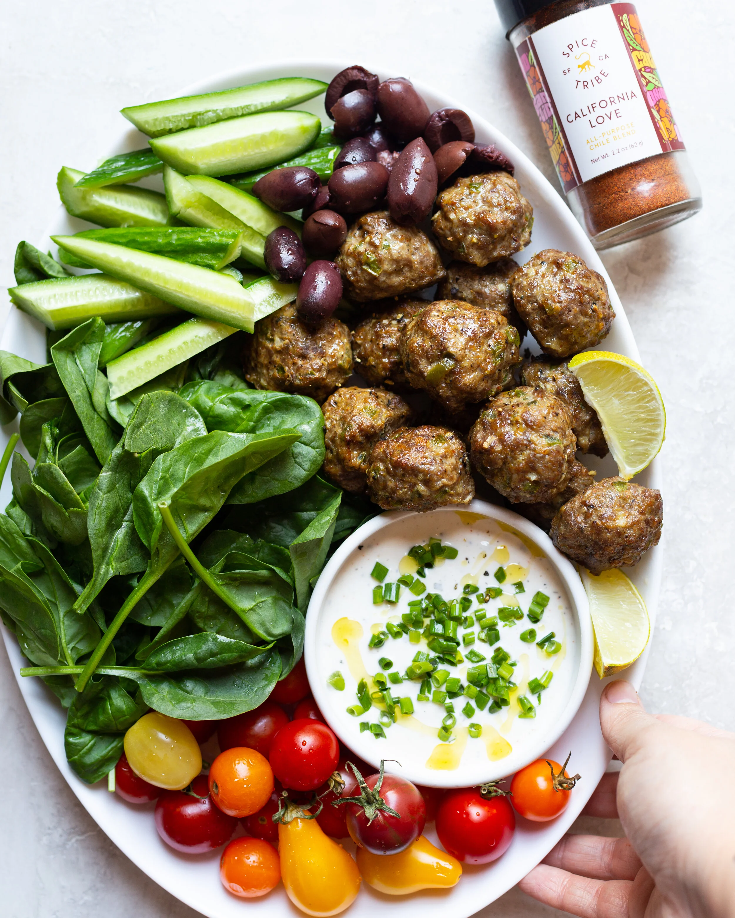 Cajun Spiced Lamb Meatball Platter — The Daley Plate